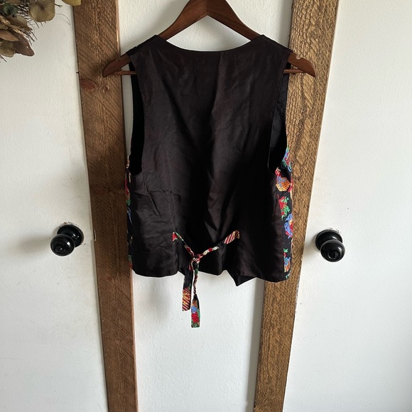 VTG 90s Retro Vibrant Christmas Festive Presents Vest Women’s Medium Made in USA - Picture 10 of 11